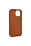 iPhone 12 Pro Max Compatible Case Asian Leather Silicone - Brown - 4