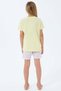 Girl's 2-14 Years Old Lemon Printed Shorts Set Yellow - 4