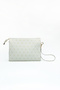 Zyn04 Set of 2 Women's Portfolio Handbag with Wrist Strap Stylish Portfolio Clutch Bag Set Gray/White - 2