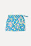Women's Blue Print Mini Shorts Skirt