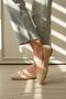 Women's Beige Daily Print Detailed Round Toe Ballerina Shoes Tr23Ms05C - 6