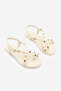 Women's Cross-Strapped Stone-Embellished Daily Sandals Narmelo Ecru - 5