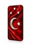 Honor Magic 8 Lite Compatible Turkish Flag Patterned Silicone Case - 3
