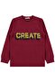 Create Printed Pajama Set for 6-9 Years Old - Burgundy - 4