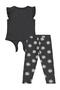 Daisy Patterned Set for 2-5 Years - Gray - 3