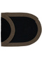 Luke Black Oval Single Bathroom Mat Washable Hand Woven Knitted Decorative Toilet Mat - 4