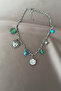 Blue Stone Detailed Charm Necklace - 3