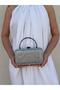 Women's Wavy Platinum Evening Dress Bag Portfolio Bag - 4