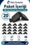 20 Pieces of Pigeon Perches, Black Plastic Perches with Hanging Device, Wall Mounted Perches, Bird Resting and Resting Device - 3