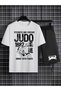 Judo Printed 100% Cotton Crewneck Children's T-Shirt-Shorts Two-Piece Set