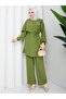 Women's New Season Aerobin Fabric Cape Detailed Double Set - 6