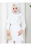 Women's New Season Aerobin Fabric Cape Detailed Double Set - 2
