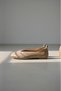 Genuine Leather Women's Daily Ballerinas with V-Cut Detail - 4