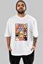 For the Love of Cats 42 Front Cat Printed White Oversize T-Shirt 100% Cotton Unisex Cat Lover Premium Design - 2