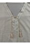 Şile Bezi Natural Tone Mini Beach Dress (Open Side Blouse / Tunic) - 4