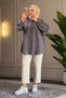 6536- Stylish and Comfortable Women's Hooded Shirt with Ruffle Detail and Soft Woven Fabric - 8