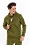 Ar-Ma Men's Hooded Sweatshirt with Text Print, Kangaroo Pocket, Knitted Fabric, Regular Fit, 70% Cotton, 30% Poly - 4
