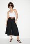 Women's Black High Waist Pleated Detailed Wide Leg Culotte Trousers Dp261038 60286319 - 5