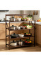 OneDcor 4-Tier Foldable Bamboo Storage Shelf for Entryway Kitchen Bathroom - 5