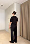 Short Sleeve Imported Fabric Basic Set - Black - 5