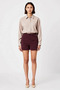 Women's Mini Skirt 100% Cotton Gabardine Fabric Inner Shorts Detailed Plain Pattern High Waist with Pockets Comfortable Casual - 4