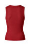 Premium Stone Detailed Tank Top - Red - 2