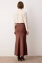 Women's Midi Length Fish Cut Satin Skirt High Waist Plain Pattern Casual Daily Wear Modern Stylish Comfortable - 5