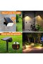 19-LED Solar Spot Light Outdoor, Waterproof Landscape Lighting with Adjustable Head, IP-65 Auto On/Off Dusk to Dawn for Garden, Yard, Pathway & Driveway (WARM WHITE) - 2