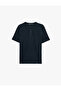 Regular Fit Short Sleeve Cotton Pique Fabric Buttoned Court Collar T-Shirt - 3