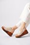 Loresan wide cross strap women's sandal beige skin - 3