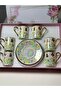 6-Person Turkish Coffee Cup Set with Pearlescent Butterfly Motif - 5