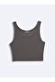 Buttoned Camisole Short Anthracite Undershirt - 2