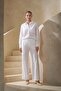 Braletli Vegan Silk Women's Pajama Set - Lx.26233 Ivory - 2
