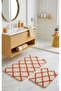 Royal Nordic 2-Piece Latex Non-Slip Base Bath Mat Set 80X50 cm Machine Washable Mat - 2
