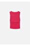 Girl's Knitted Blouse with Back Detail Red 6026 - 3