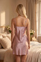 Elegant Lace Detailed Powder Satin Nightgown - 2