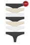 Women's Cotton 6-Piece Brazilian Panties - 2