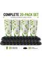 20 Pack Ripple Wall Paper Cups with Black Sip Lids | Disposable Hot Coffee Cups | Double Wall Insulated Cups - 7
