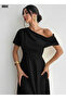 Women's Off-The-Shoulder Short Sleeve Long Janjan Crepe Dress - 5