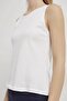 Women's White Boat Neck Waist-Fitted Lycra Peplum Blouse - 5