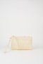 Women's Bellis Straw Cream Lined Faux Leather Wrist Strap Portfolio Handbag and Clutch Bag - 4