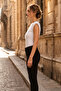 Women's Padded Lace Detailed Backless Blouse - 6