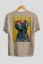 For Dog Lovers 13 Beige Oversize T-Shirt with Dog Print on the Back 100% Cotton Unisex Dog Lover Premium Design