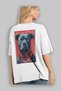 For Dog Lovers 32 White Oversize T-Shirt with Dog Print on the Back 100% Cotton Unisex Dog Lover Premium Design - 3