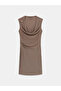 Sleeveless Karole Degaje Collar Mini Women Gray Dress W6Yk11K4357-A11Q - 5