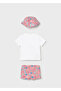 Baby Girl 3-Piece Printed Hat and Swimsuit Set 1617 - 3