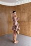 Wooden Beaded Coffee Mini Dress - 3