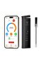 Wireless Meat Thermometer-Bluetooth Food Thermometer-Rang up to 520ft-Ultra Thin Probe-High Precison-1s Response-IPX7 Waterproof-Smart Cooking Thermometer with Alarm for BBQ/Oven/Grill/Kitchen