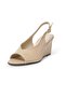 Blanca Skin Color Wedge Heel Women's Sandals - 6