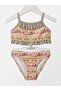 Elegant Floral Patterned Girls' Bikini Set 1003-